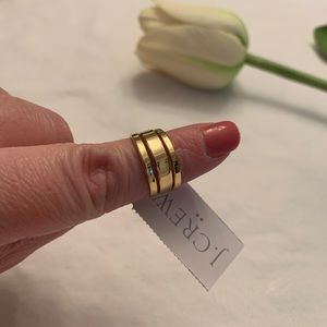 J Crew NWT Gold Rings Set (3 rings)